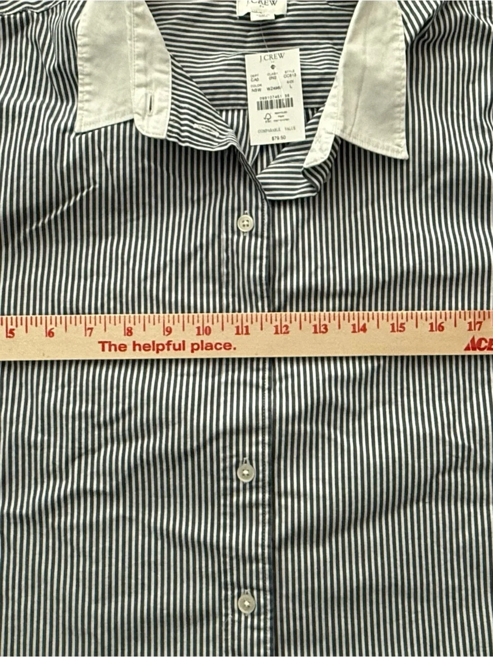 JCrew Factory Store women’s BRAND NEW cropped Oxford size L